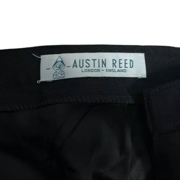 Austin Reed Classic Vintage Black Pencil Skirt 100% Wool Fully Lined sz 8 - Picture 6 of 7